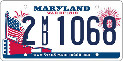 MD license plate 2MD1068