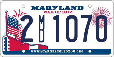 MD license plate 2MD1070