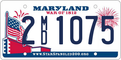 MD license plate 2MD1075