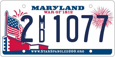 MD license plate 2MD1077