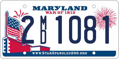 MD license plate 2MD1081