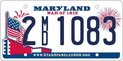 MD license plate 2MD1083