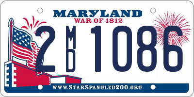 MD license plate 2MD1086