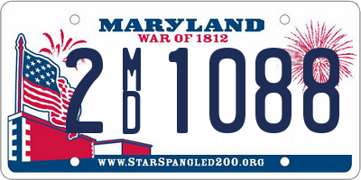 MD license plate 2MD1088