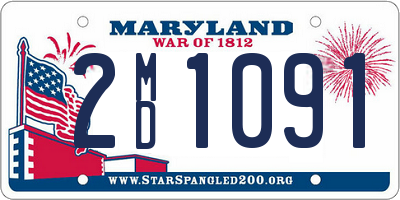 MD license plate 2MD1091