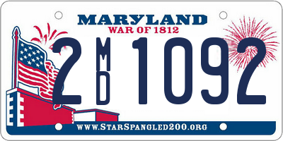 MD license plate 2MD1092