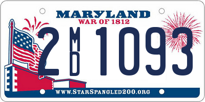 MD license plate 2MD1093