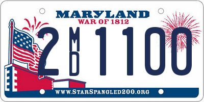 MD license plate 2MD1100