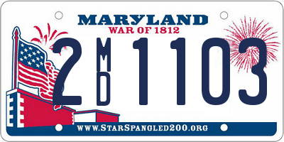 MD license plate 2MD1103