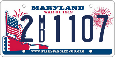 MD license plate 2MD1107