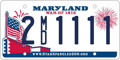 MD license plate 2MD1111