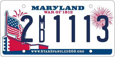 MD license plate 2MD1113