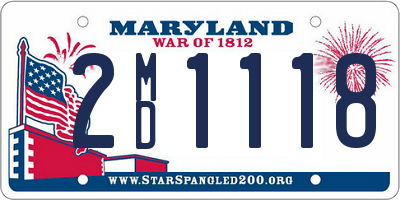 MD license plate 2MD1118