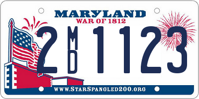 MD license plate 2MD1123