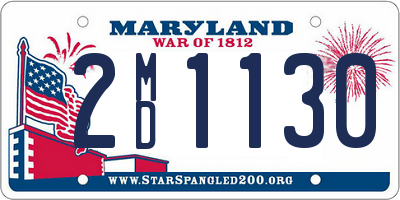 MD license plate 2MD1130