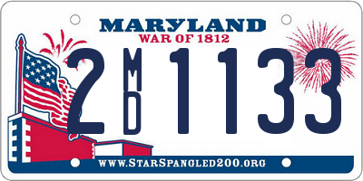 MD license plate 2MD1133