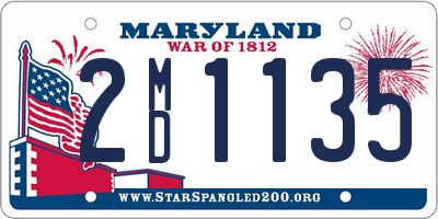 MD license plate 2MD1135