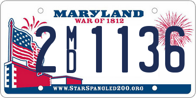 MD license plate 2MD1136