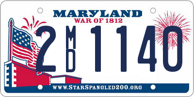 MD license plate 2MD1140