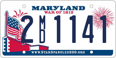 MD license plate 2MD1141