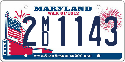 MD license plate 2MD1143