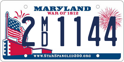 MD license plate 2MD1144