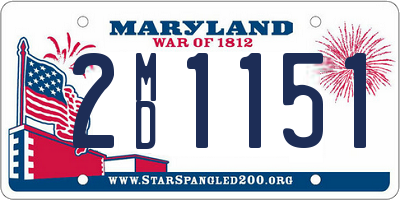 MD license plate 2MD1151