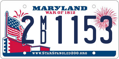 MD license plate 2MD1153