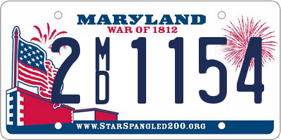 MD license plate 2MD1154