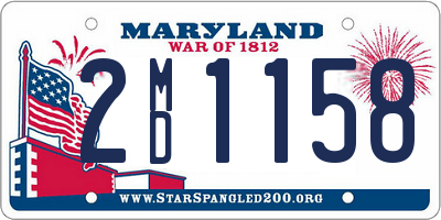 MD license plate 2MD1158