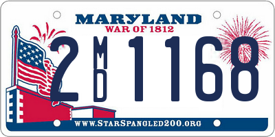 MD license plate 2MD1168