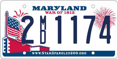 MD license plate 2MD1174