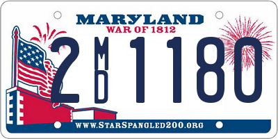 MD license plate 2MD1180