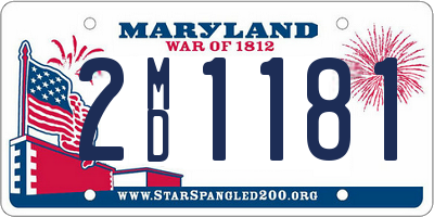 MD license plate 2MD1181