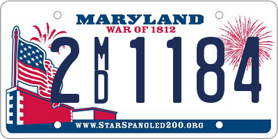 MD license plate 2MD1184