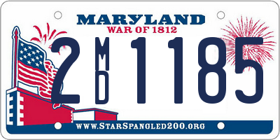 MD license plate 2MD1185