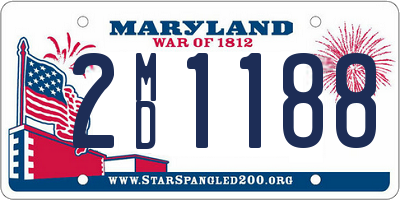 MD license plate 2MD1188