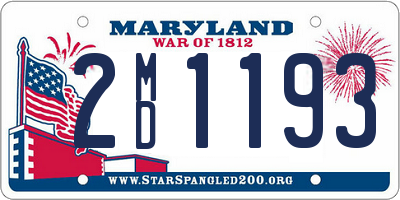 MD license plate 2MD1193