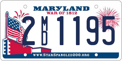 MD license plate 2MD1195