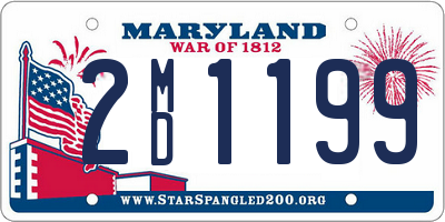 MD license plate 2MD1199