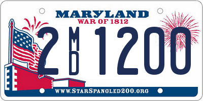 MD license plate 2MD1200