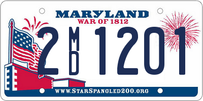 MD license plate 2MD1201