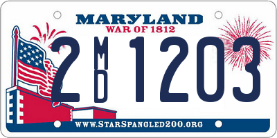 MD license plate 2MD1203