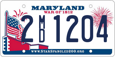 MD license plate 2MD1204