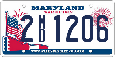 MD license plate 2MD1206