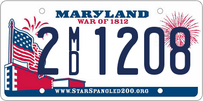 MD license plate 2MD1208