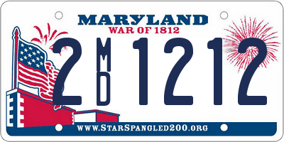 MD license plate 2MD1212