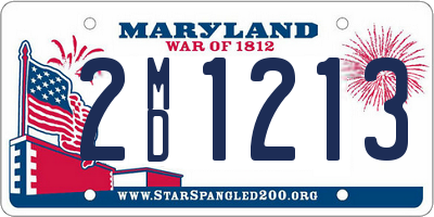 MD license plate 2MD1213