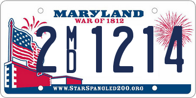 MD license plate 2MD1214