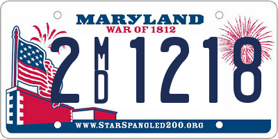 MD license plate 2MD1218